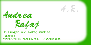 andrea rafaj business card